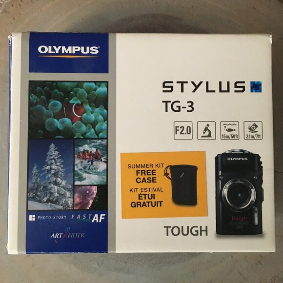 Olympus Stylus Tough TG-3 16MP Compact Waterproof Camera In Red - Picture 4 of 13